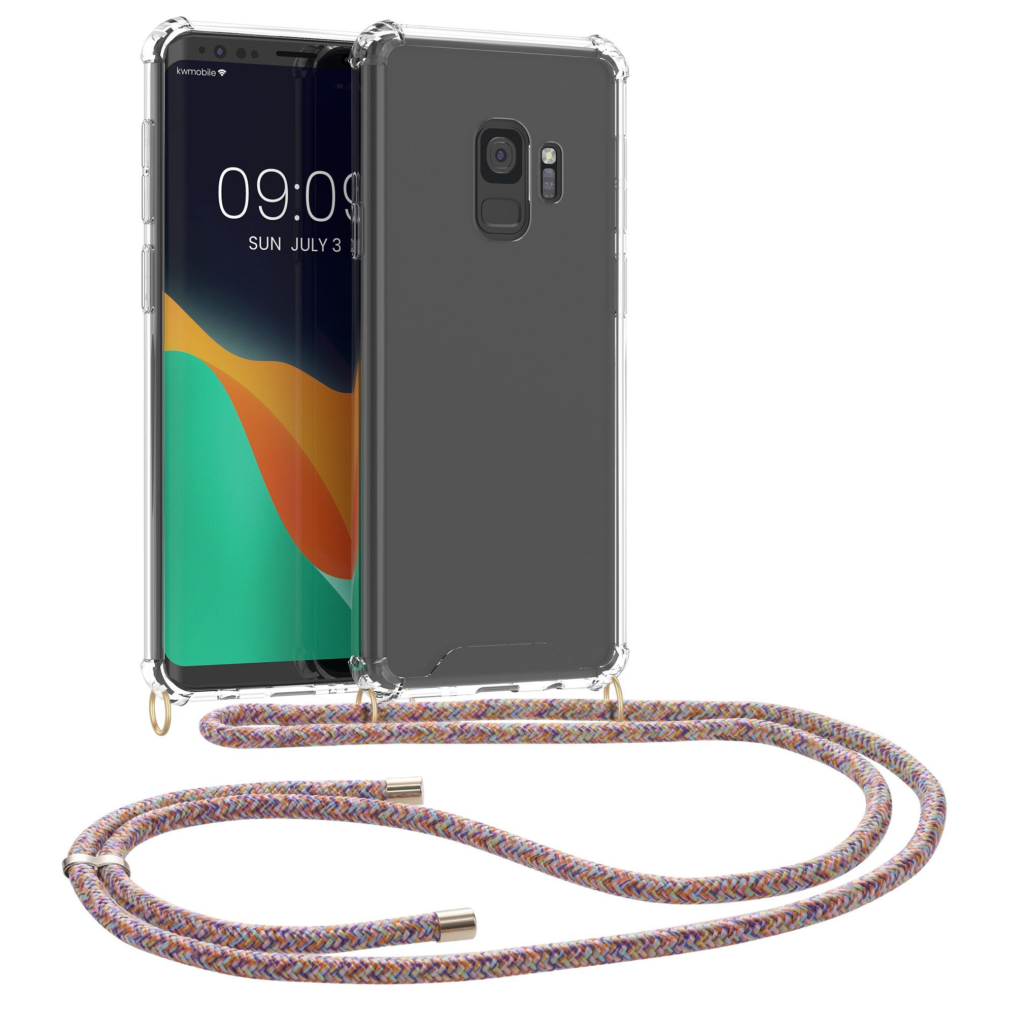 kwmobile Handyhülle Necklace Case für Samsung Galaxy S9, Hülle Silikon mit Handykette - Band Handyhülle