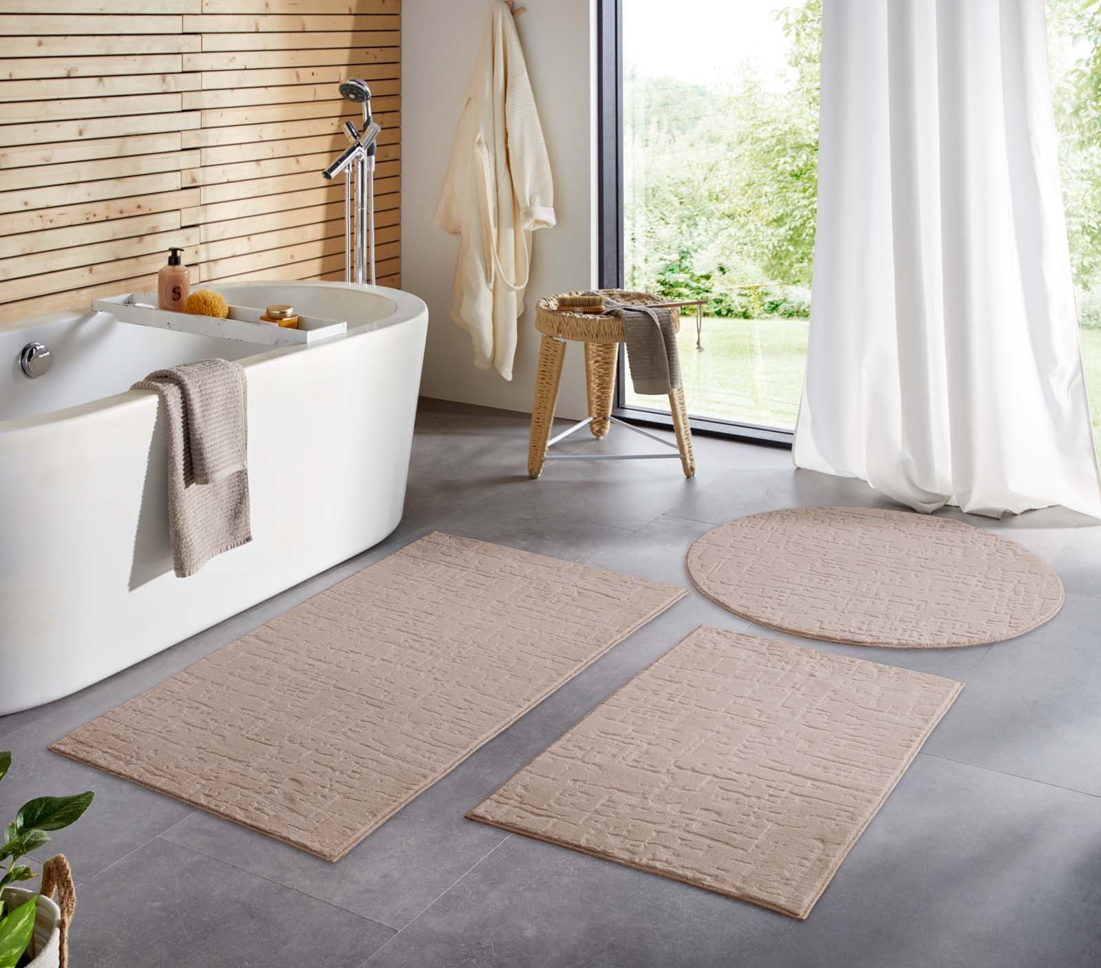 TaraCarpet Teppich TaraCarpet Homestyle 399 Vintage, rechteckig, Höhe: 10 mm, Vintage hoch-tief weich waschbar beige 50x80 – Bild 2 von 5