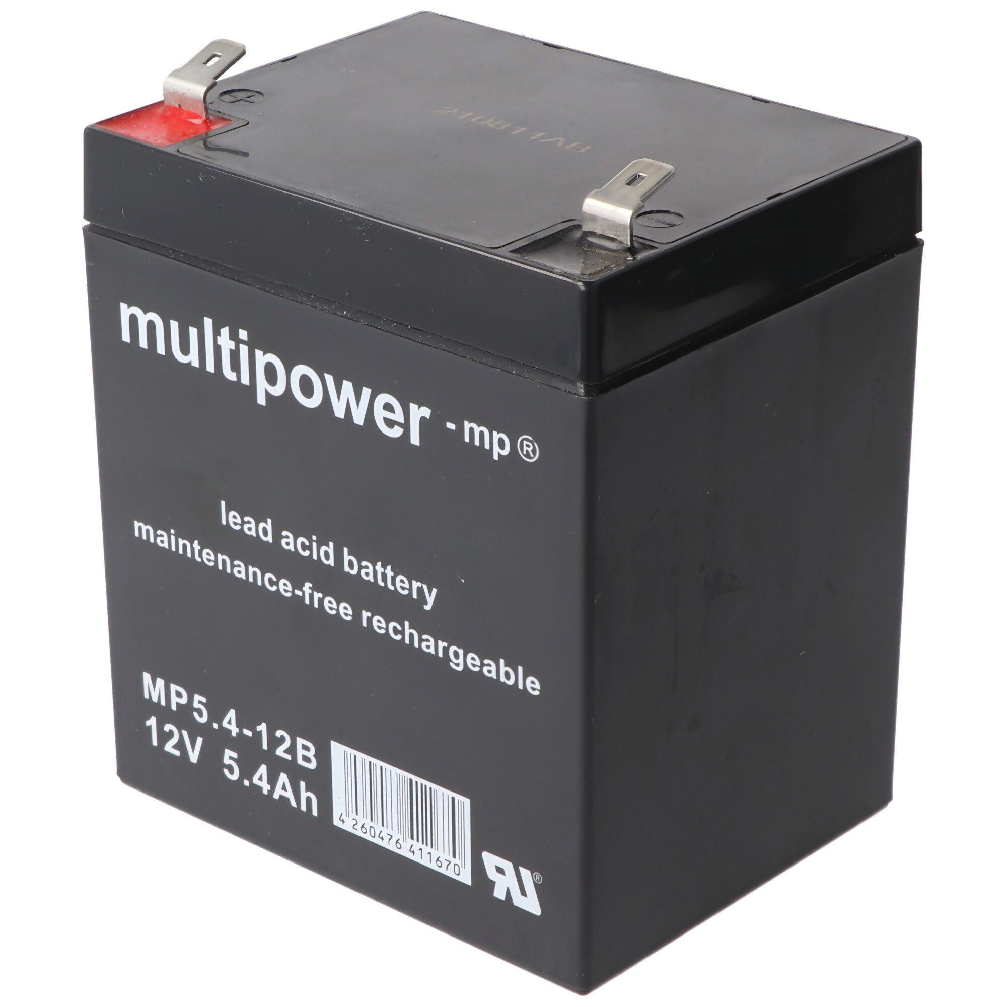 Multipower Multipower MP5.4-12B 12V 5,4Ah 6,3mm Faston Bleiakku AGM Blei Gel Akk Akku | Bleiakkus