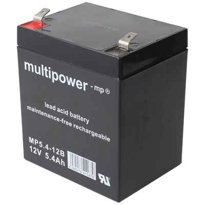 Multipower Multipower MP5.4-12B 12V 5,4Ah 6,3mm Faston Bleiakku AGM Blei Gel Akk Akku