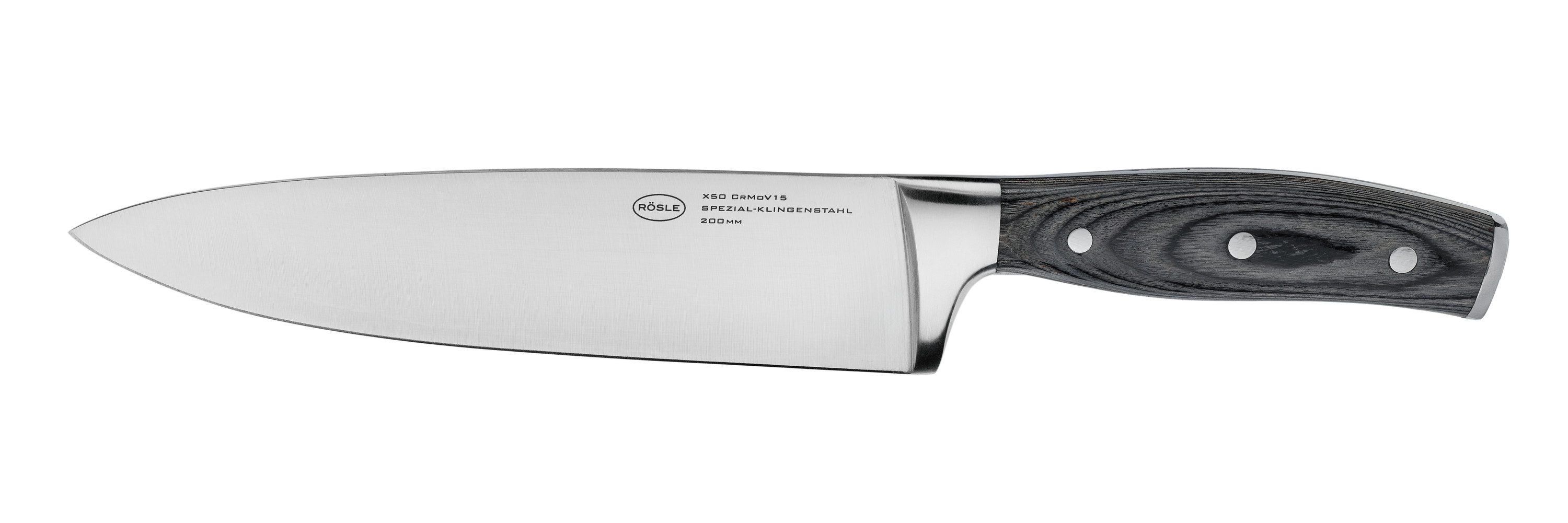 RÖSLE Kochmesser WOLFGREY, 20 cm, Griff Pakka