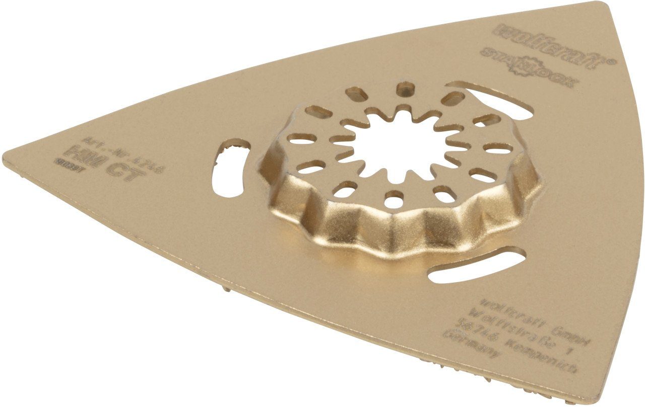 Wolfcraft Schleifplatte PRO - Für Vibrationssägen - Fliesenkleber & Graffiti Entfernen