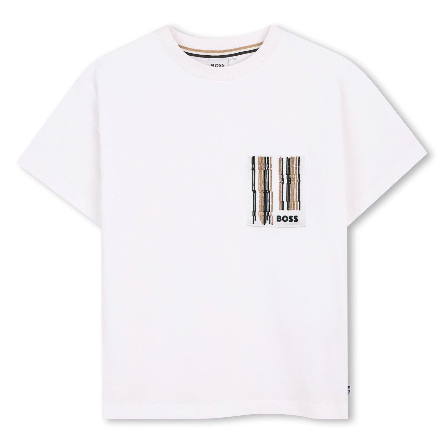 Boss Kidswear T-Shirt BOSS Kidswear – Kurzärmeliges T-Shirt „Weiss“ (Pocket-Print)