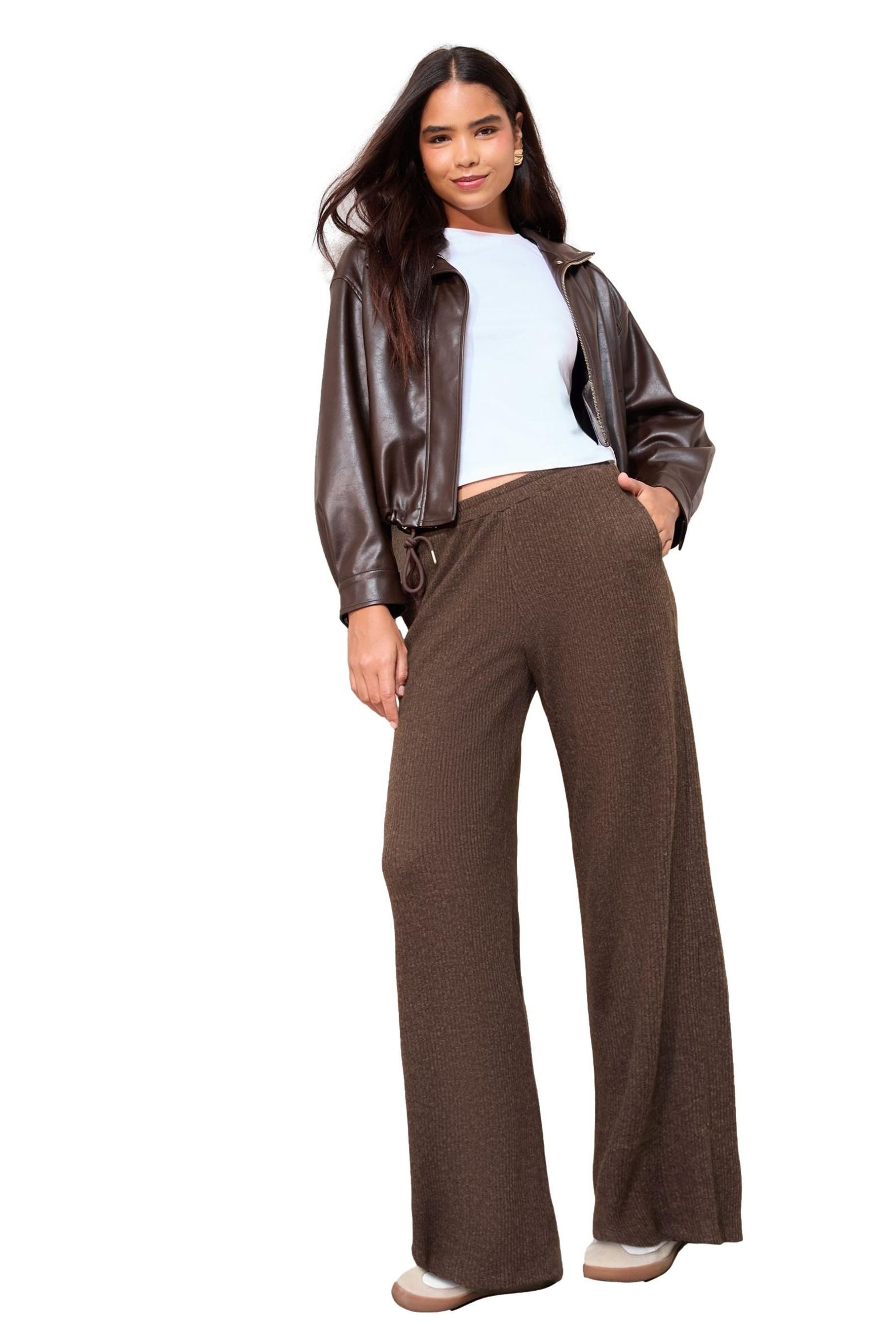 Dehnbund-Hose Friends Like These weite, gerippte Hose, Regular