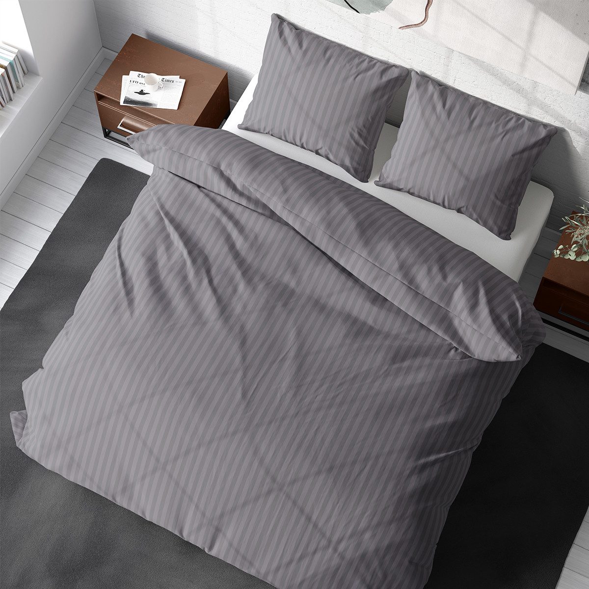 Visaggio Bettwäsche Mikrofaser Damast 135x200 155x220 günstig online kaufen
