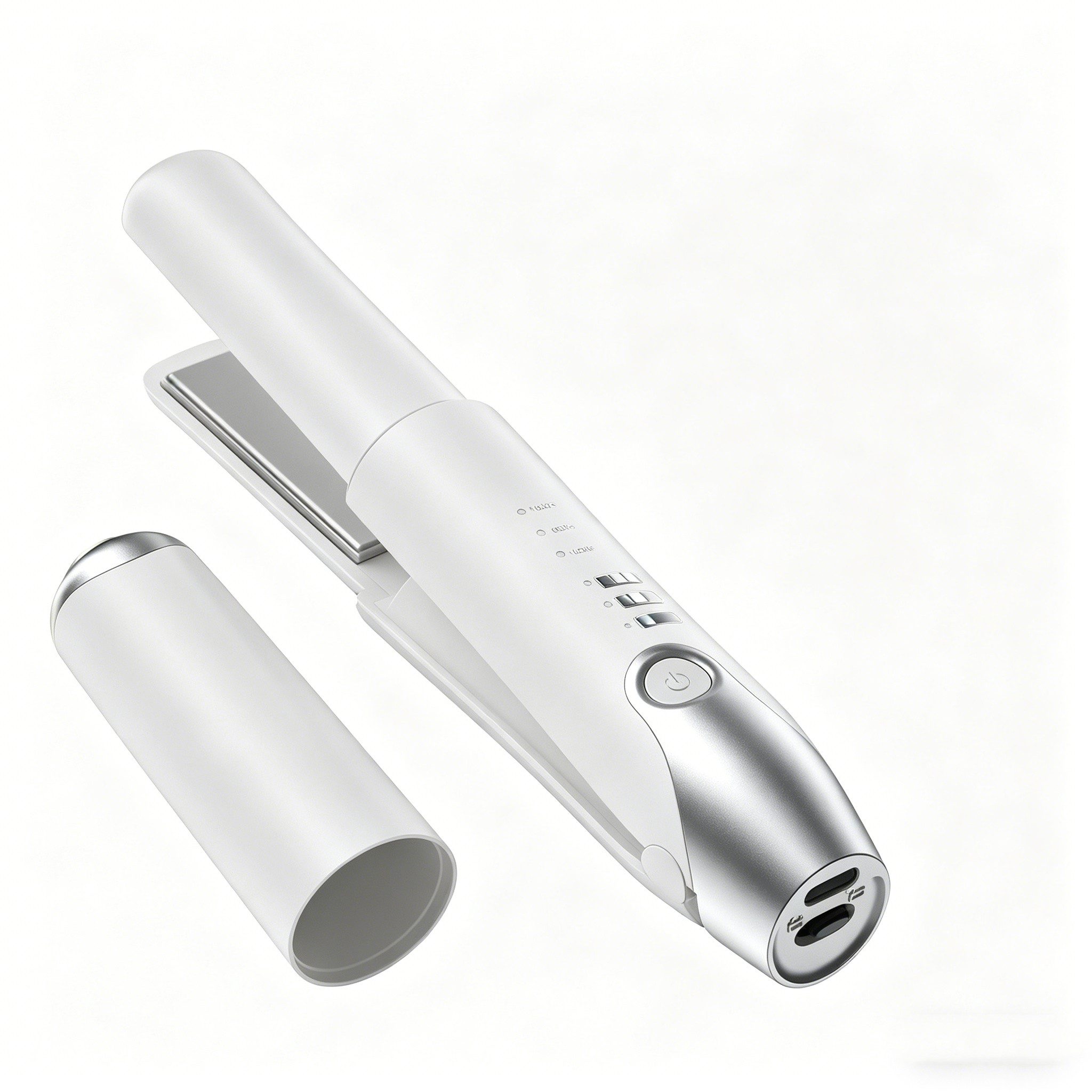 ibettertec Glätteisen Akku-Haarglätter,2-in-1 Haarglätter zum Locken und Glätten der Haare 10-Sekunden-Schnellaufheizung, 3 Heizstufen, Dualspannung für alle Haartypen, weiße
