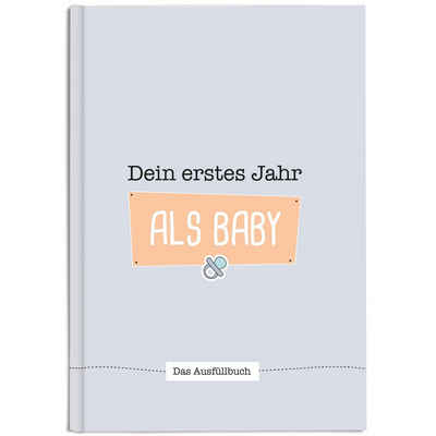 CUPCAKES & KISSES Tagebuch Babybuch zum eintragen, Babytagebuch für Mädchen und Jungen, Baby Fotoalbum für Erinnerungen