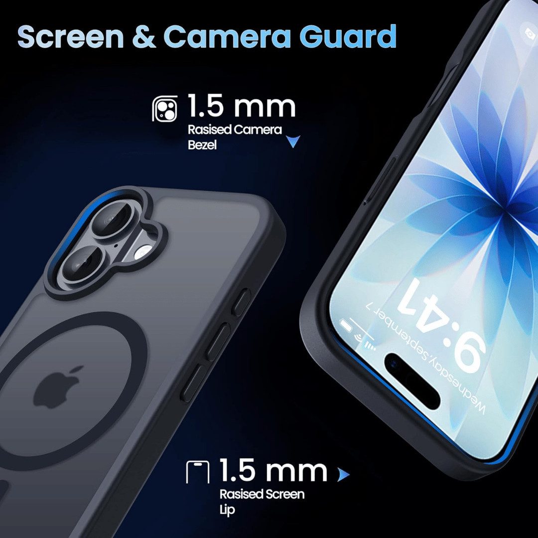 SmartUP Smartphone-Hülle für iPhone 17 Magsafe Schutz Tasche Slim Cover Case Bumper Magent Full 6,3, MagSafe – Bild 4 von 5