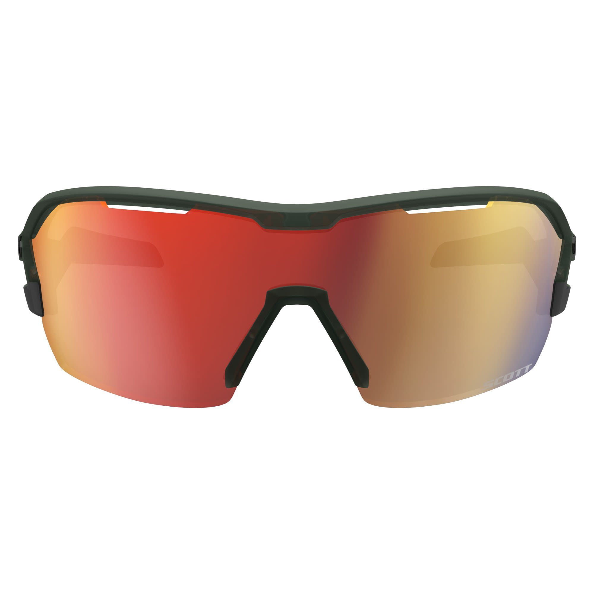 Scott Fahrradbrille Scott Khaki - Enhancer Sunglasses - Green Red Accessoires Clear Spur Chrome