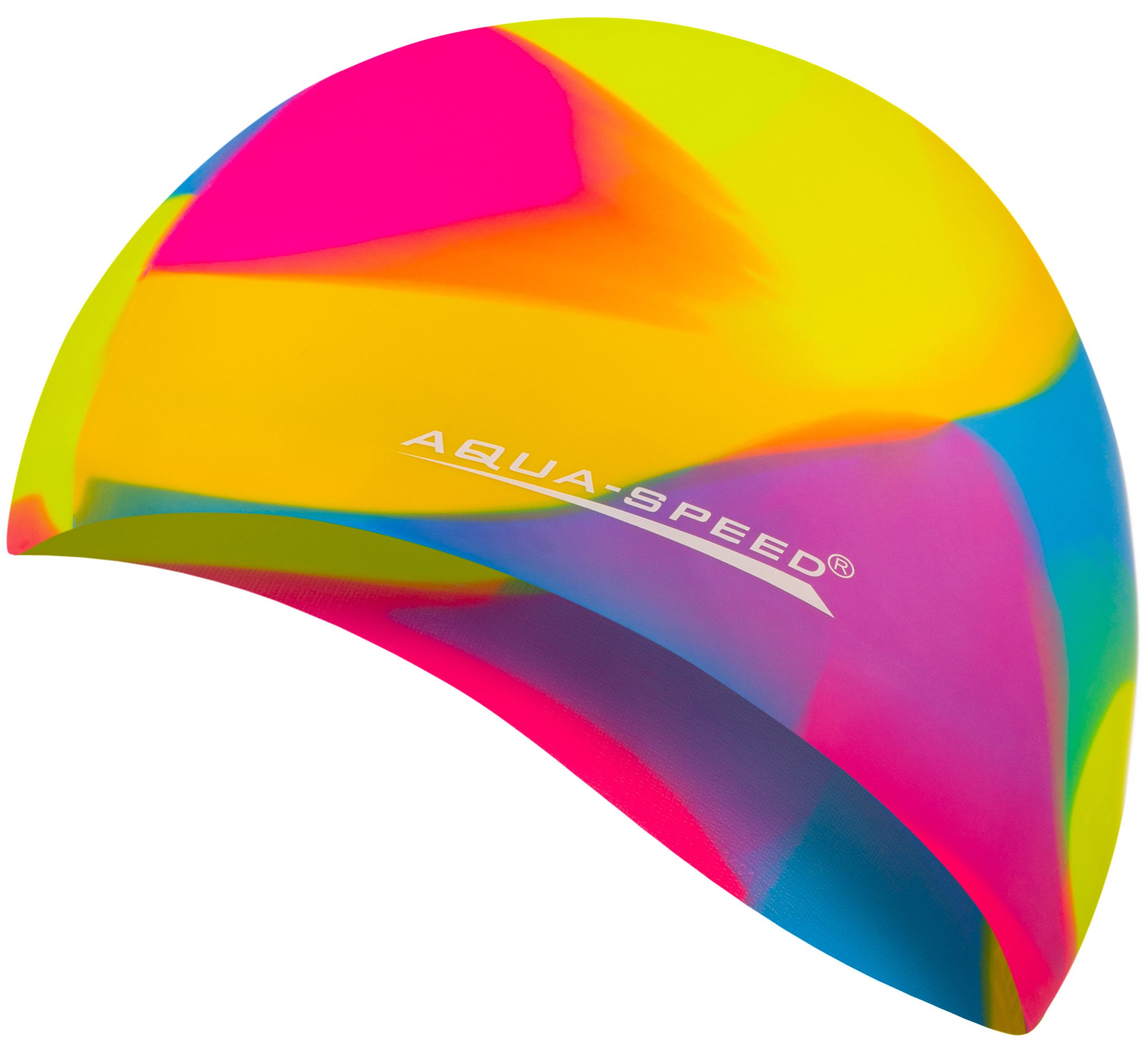Aqua Speed Badekappe Bunte Silikon Bademütze – Leicht, reißfest & schnelltrocknend (Flexibles Material – kein Druckgefühl, sanfter Sitz am Kopf), Maximaler Komfort – flexibles Material für jede Kopfform