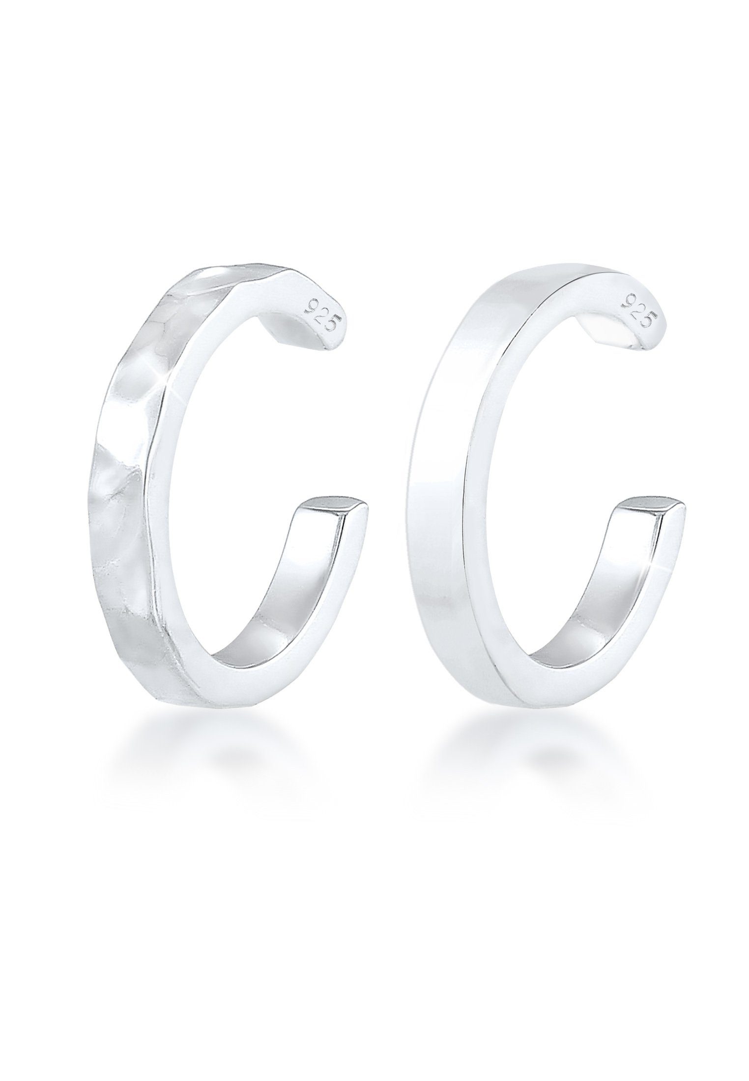 Elli Ohrklemme Earcuff Set Organic Look 925 Silber, Geo