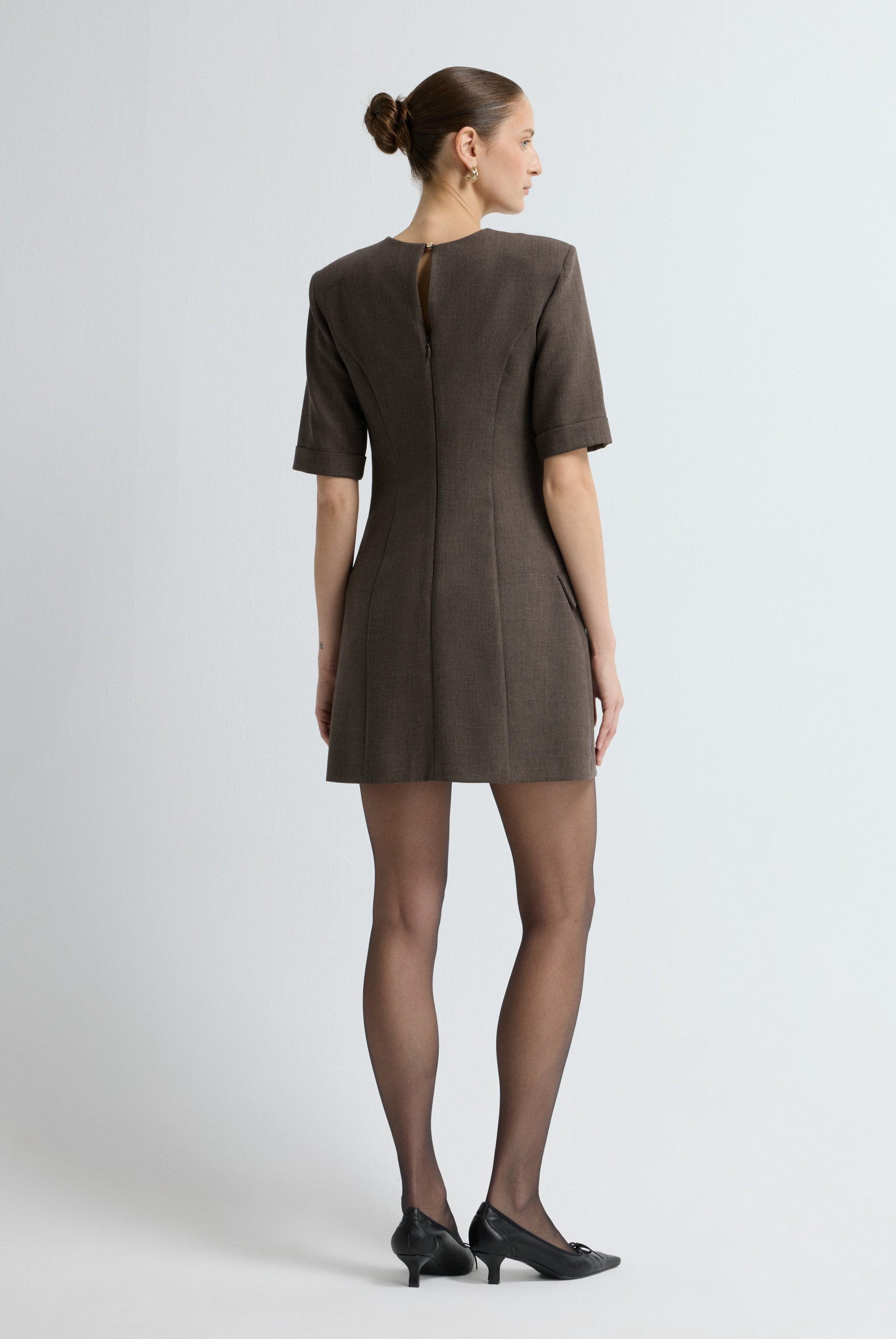 adL Hemdblusenkleid Kurzärmeliges Minikleid – Bild 3 von 5