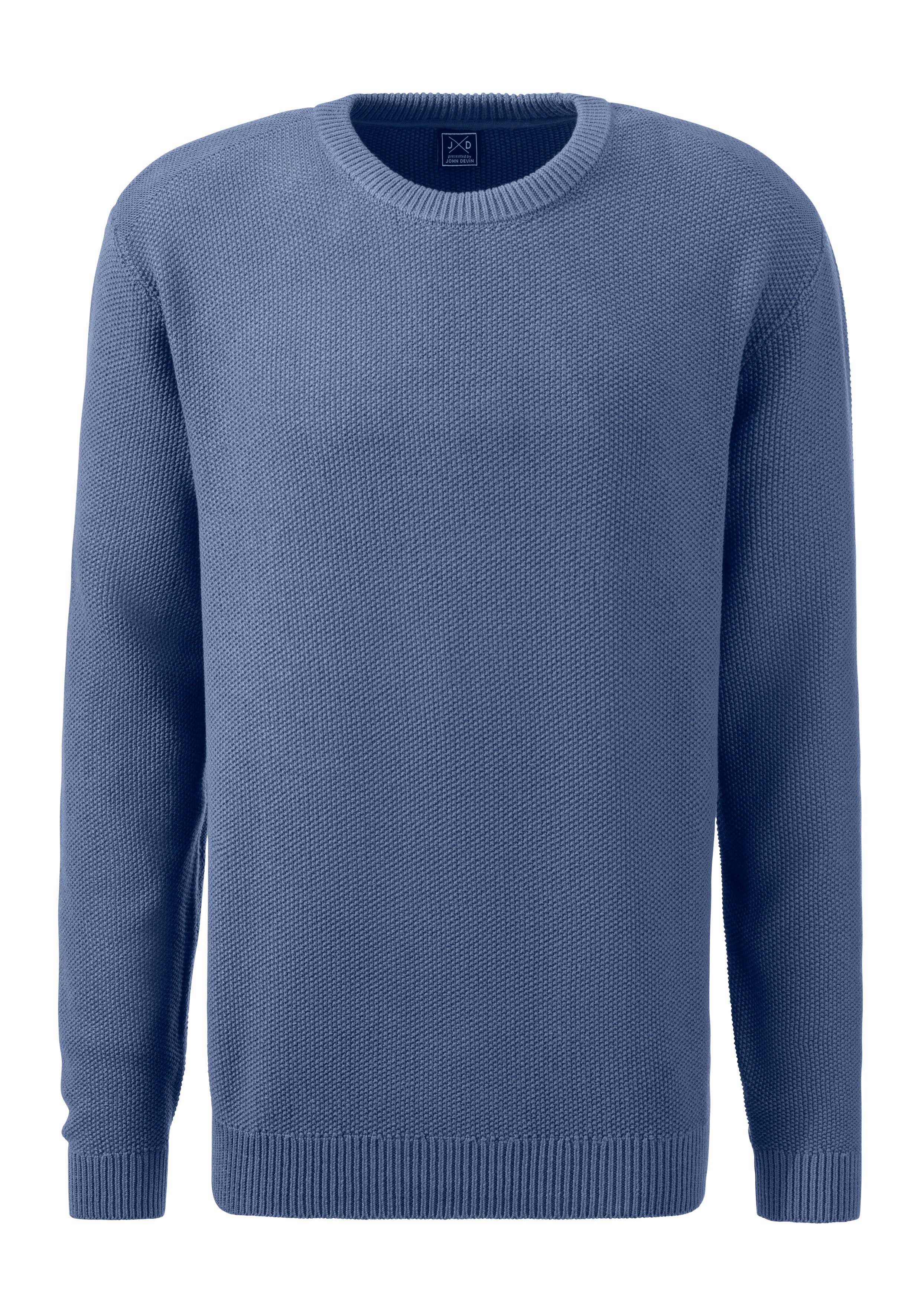 John Devin Strickpullover Pullover in modischer Strickstruktur günstig online kaufen