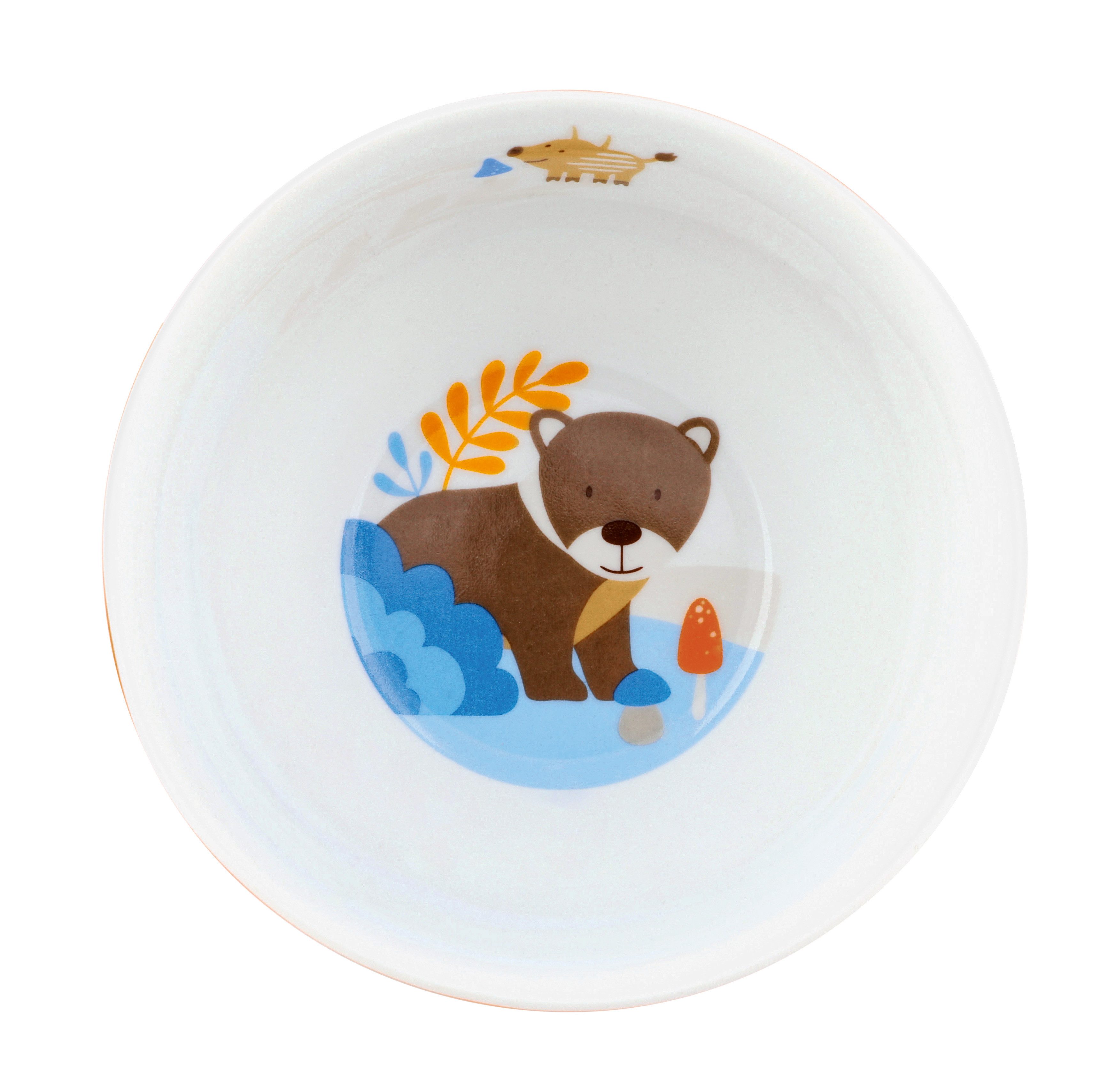 PURESIGNS Kindergeschirr-Set FRIENDS (3-tlg), 1 Personen, Porzellan, Plastikfreier Essgenuss für die Kleinen – Bild 5 von 5