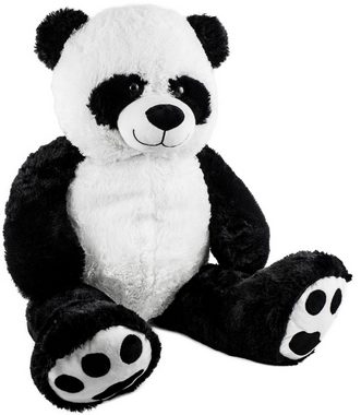 BRUBAKER Kuscheltier XXL Panda Teddy 100 cm groß mit I Love You Herz (1-St., riesiger Teddybär), Stofftier Plüschtier Panda Bär