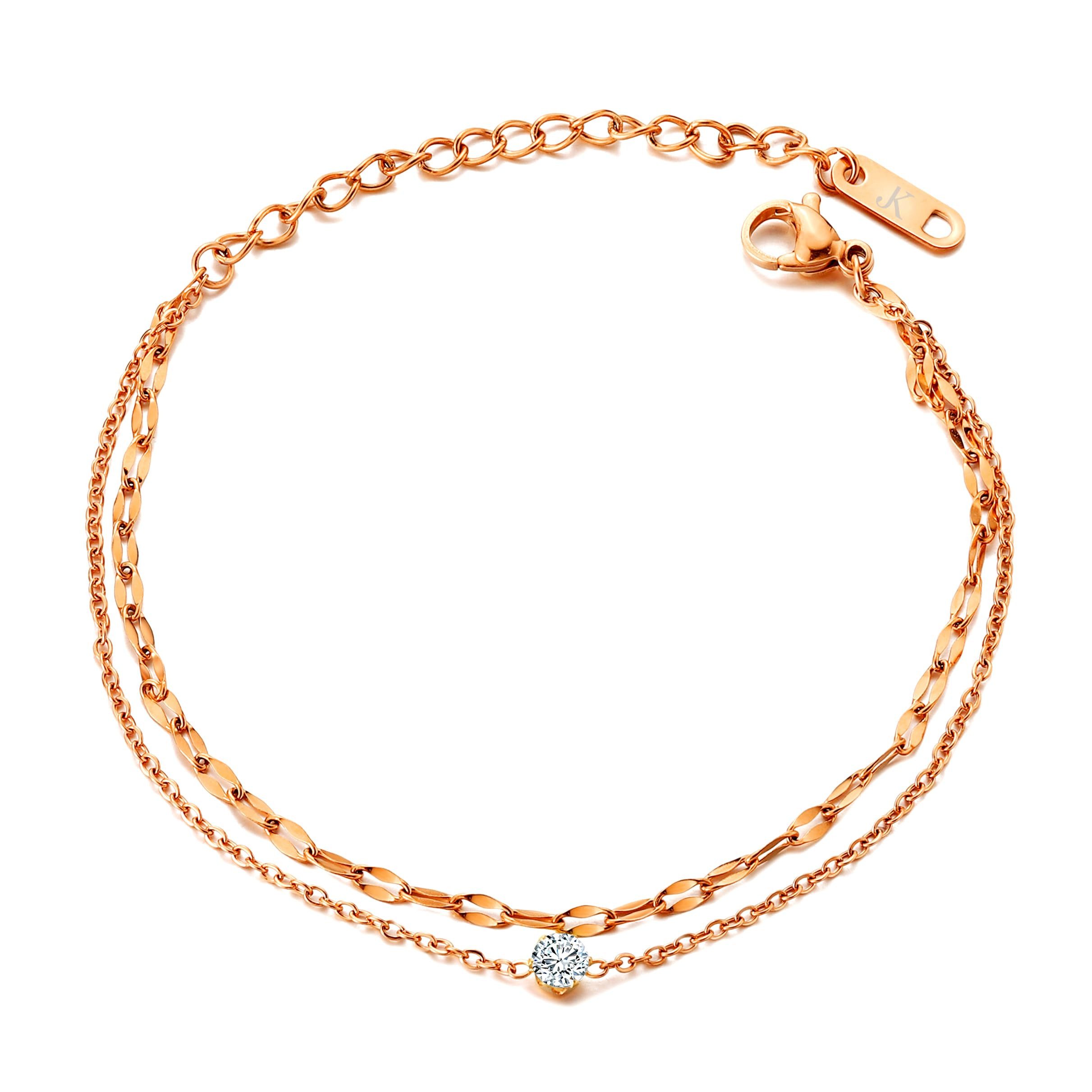 Kim Johanson Fußkette Giulia (1-tlg), aus Edelstahl, hypoallergen, verstellbar