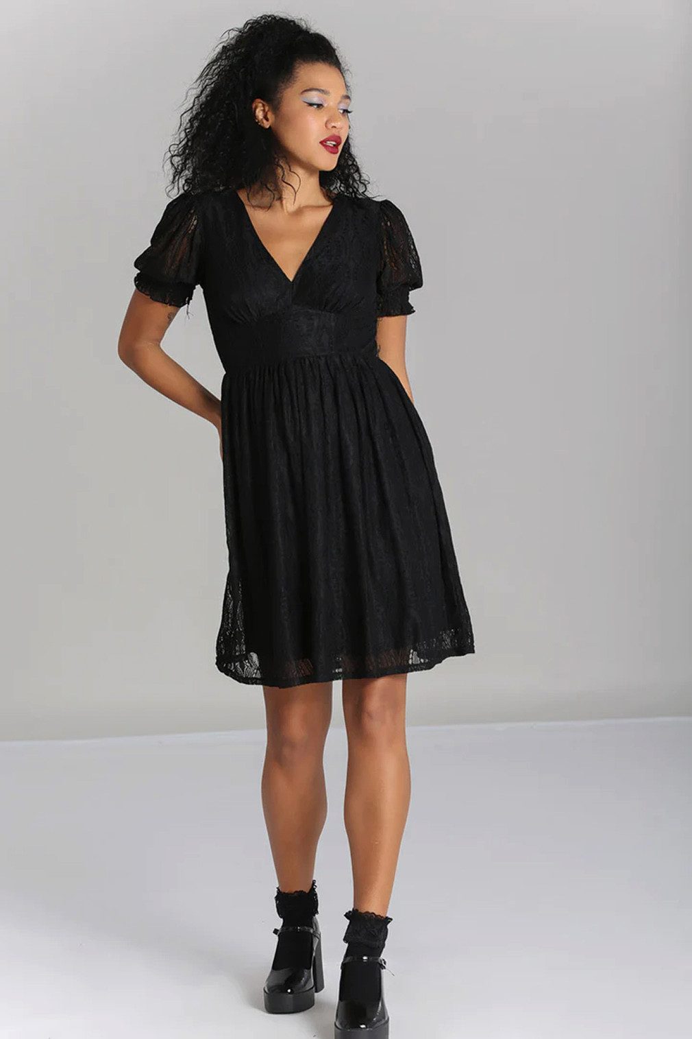 Hell Bunny A-Linien-Kleid Mortem Mini Dress günstig online kaufen