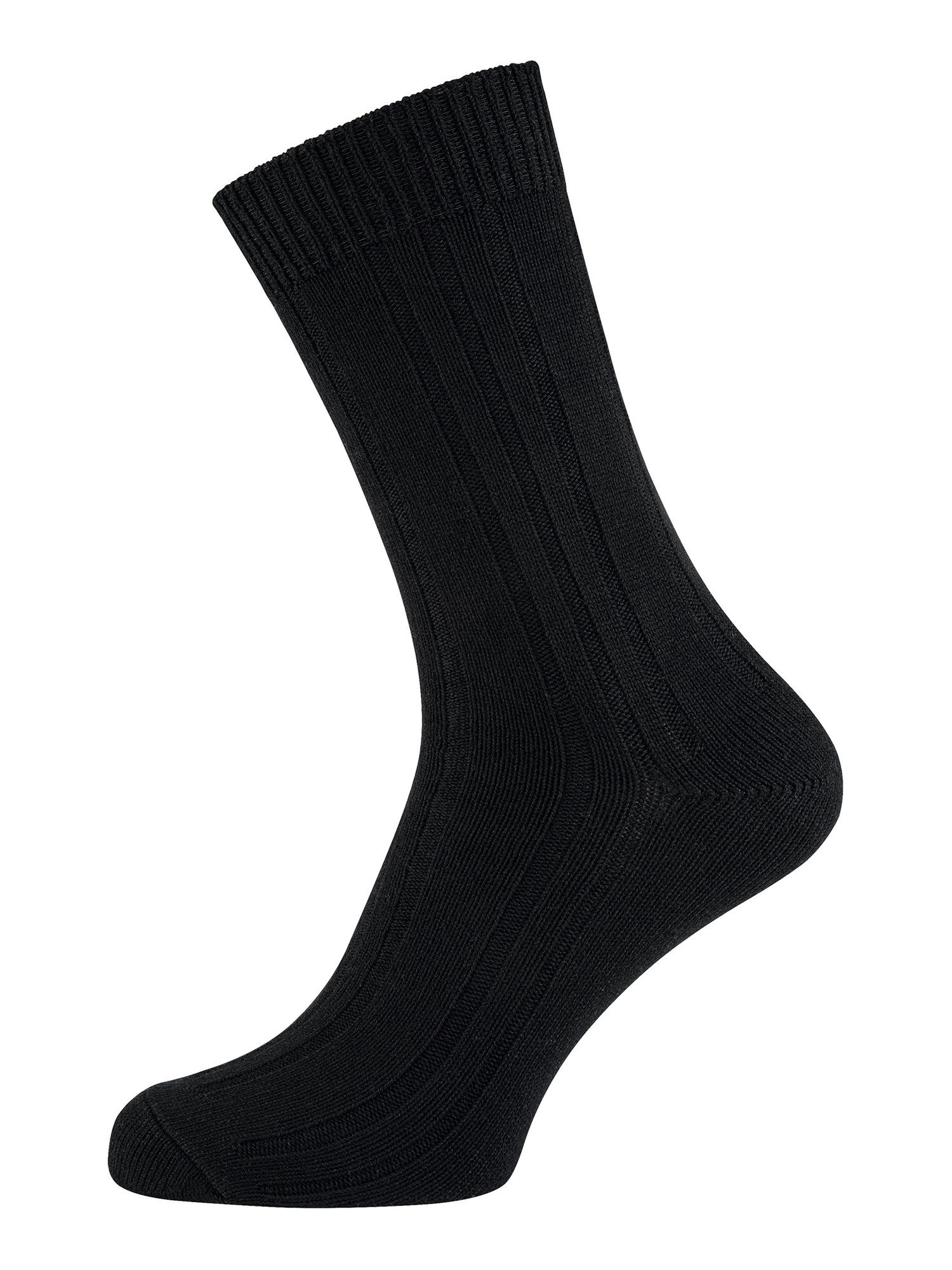 (7-Paar) schwarz Nur uni günstig Warme Socke Socken Basicsocken Der