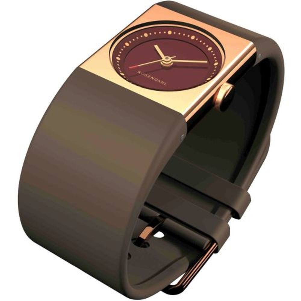 Rosendahl Quarzuhr ROSENDAHL Damen Armbanduhr WATCH IV 43264 kupfer / braun B. 23 mm