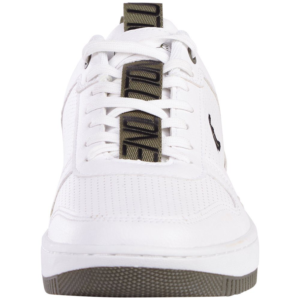 Evolution Ambigramm white-army und Kappa Zungen- Sneaker auf Fersenloops mit