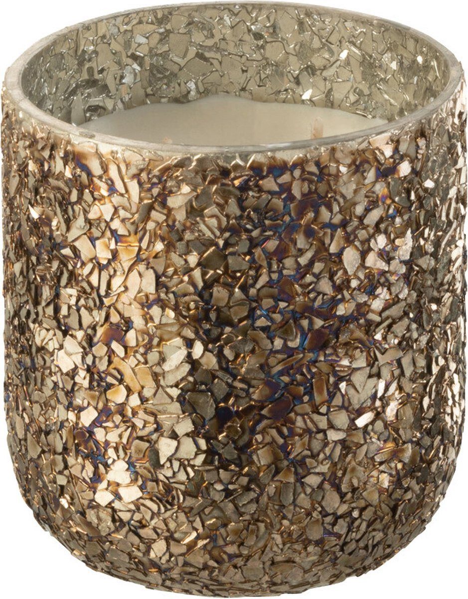 J-line Duftkerze Luxuria Cookie Crunch - kleines bronzefarbenes Glas, 40 h (1-tlg), im Glas