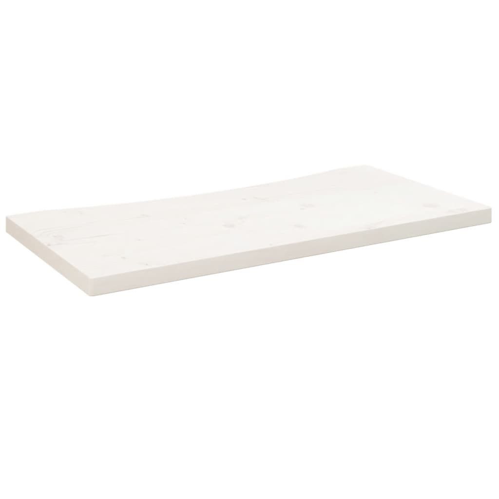 vidaXL Schreibtischplatte Schreibtischplatte Weiß 80x40x2,5 cm Massivholz Kiefer