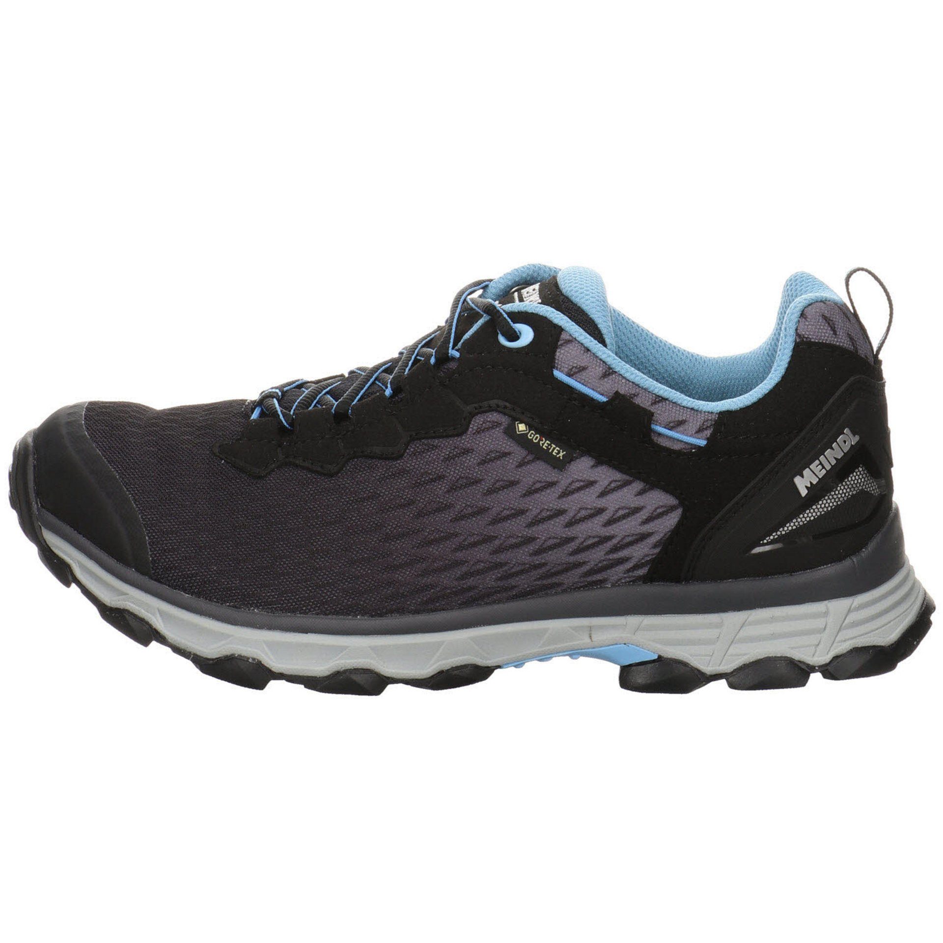 Lady Schnürhalbschuhe azur Synthetikkombination GTX Damen Activo Sport Schnürschuh schwarz, Meindl