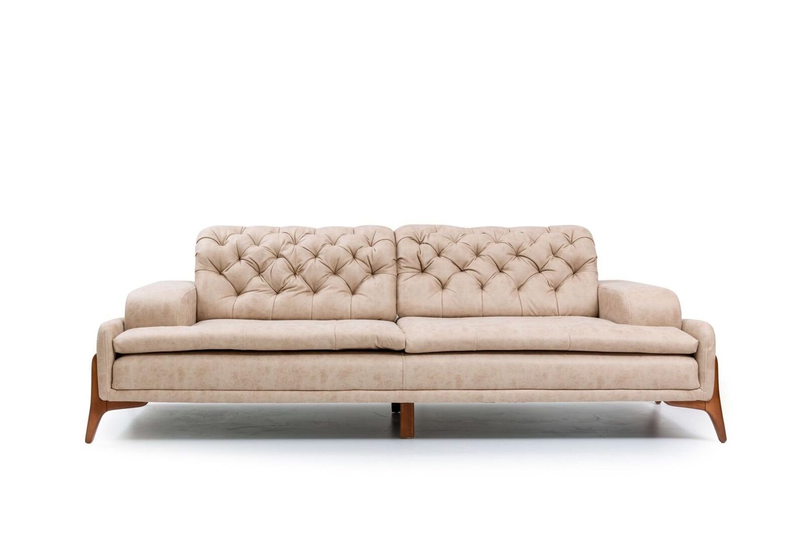 JVmoebel 3-Sitzer Sofa 3 - Sitzer Designer Beige Farbe Stil 240 cm Wohnzimmer Beige, 1 Teile, Made in Europa