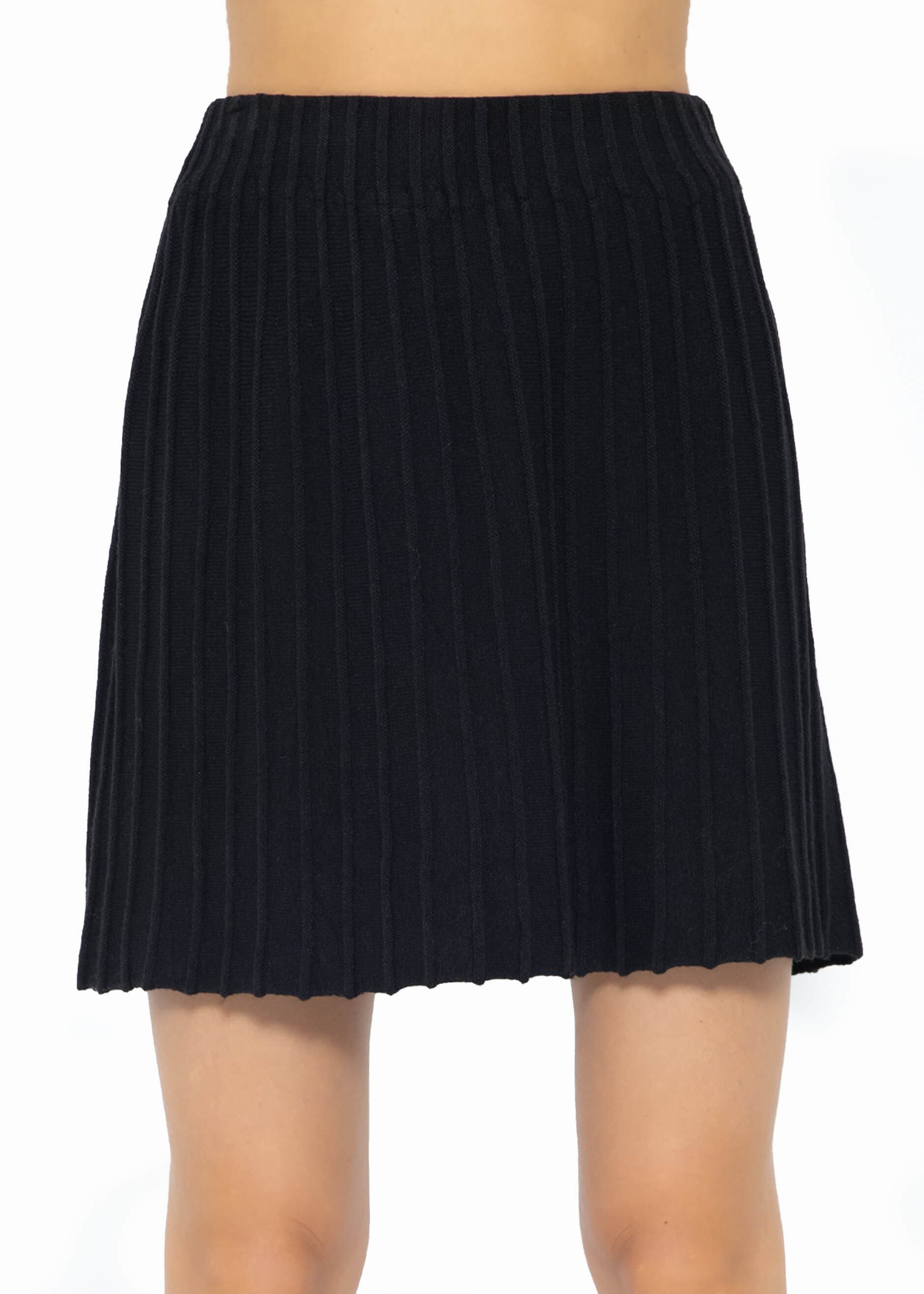 SASSYCLASSY Strickrock Plissierter Minirock Damen aus günstig online kaufen
