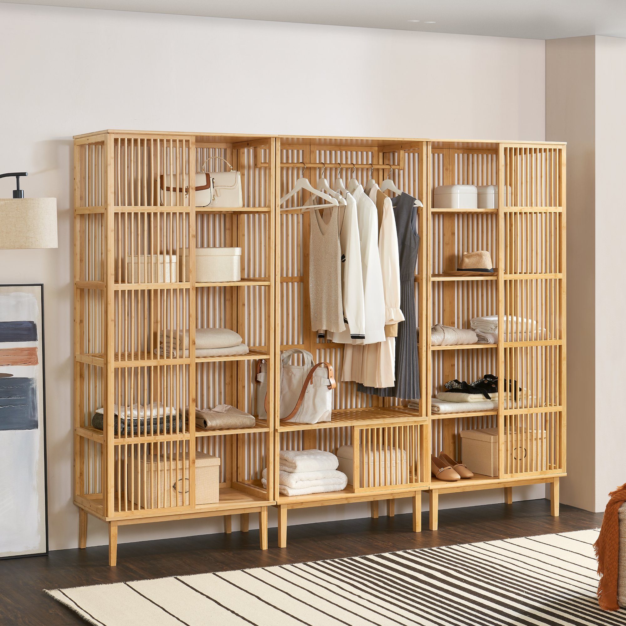 en.casa Garderoben-Set, (3-St., bestehend aus 1 günstig online kaufen