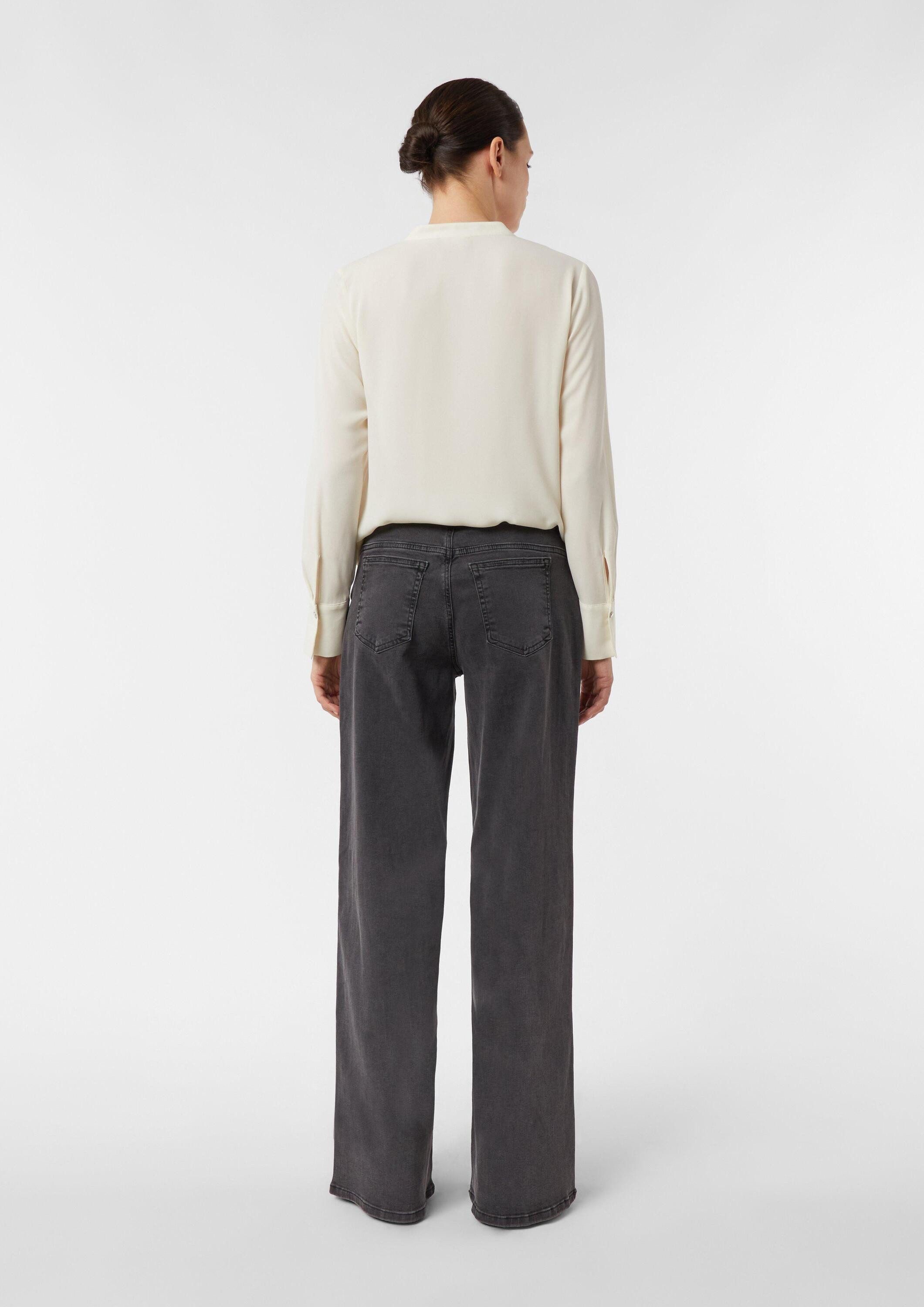 comma Regular-fit-Jeans Jeans-Hose Elastische Jeans mit Wide Leg