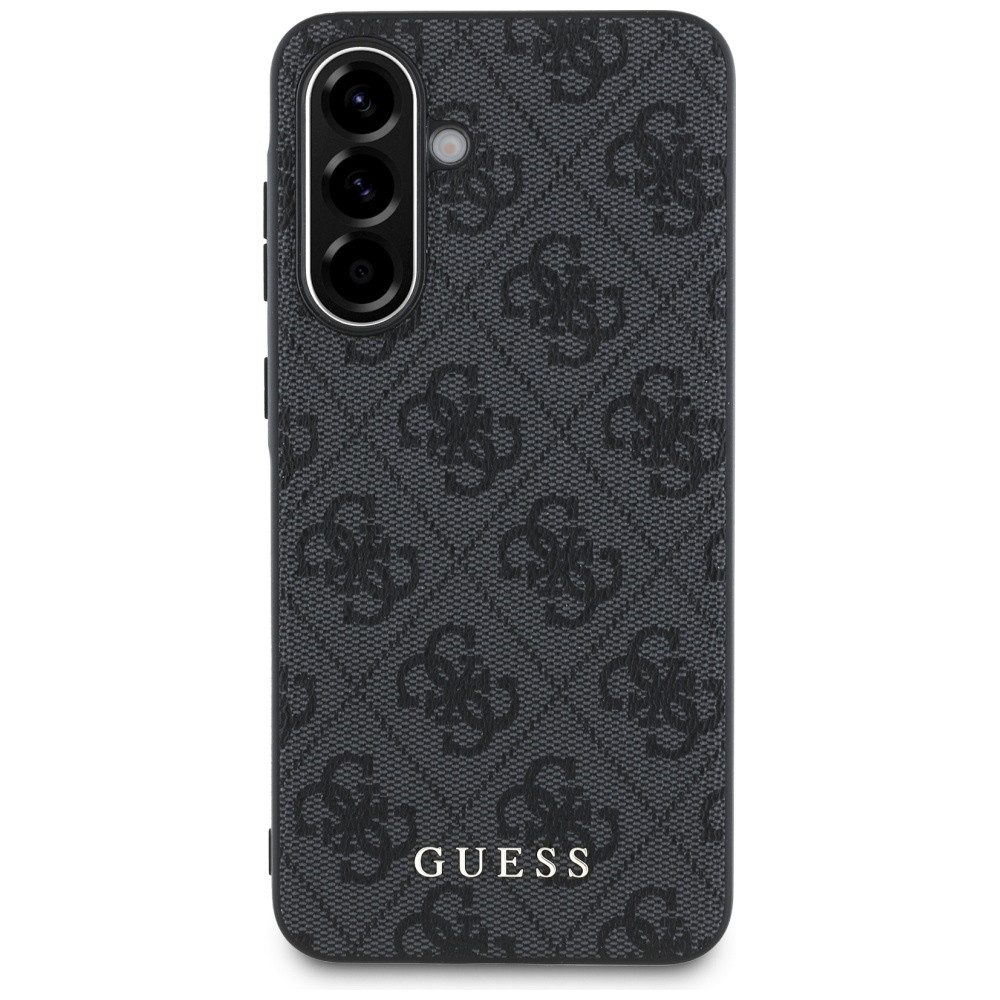 Guess Handyhülle Galaxy A56 Kunstleder grau Muster classic Logo goldfarbig 6,7 Zoll, Kantenschutz – Bild 2 von 5