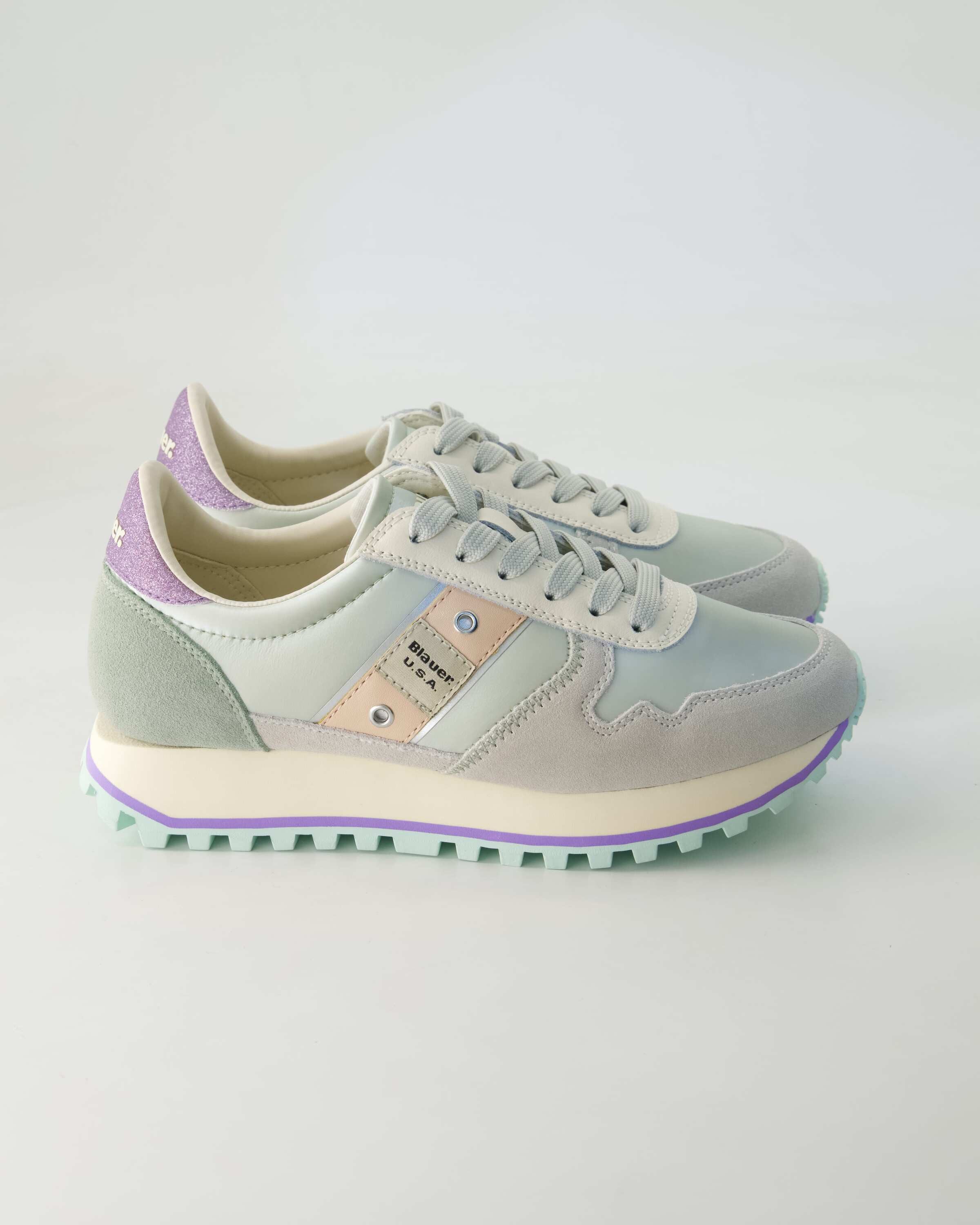 Blauer Millen Sneaker Obermaterial: Leder und Sonstiges Material