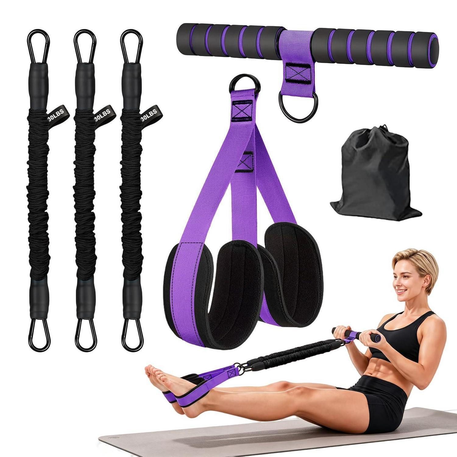 LuxusKollektion Bauchtrainer Bauchtrainer Widerstandsband Violett (1-St)