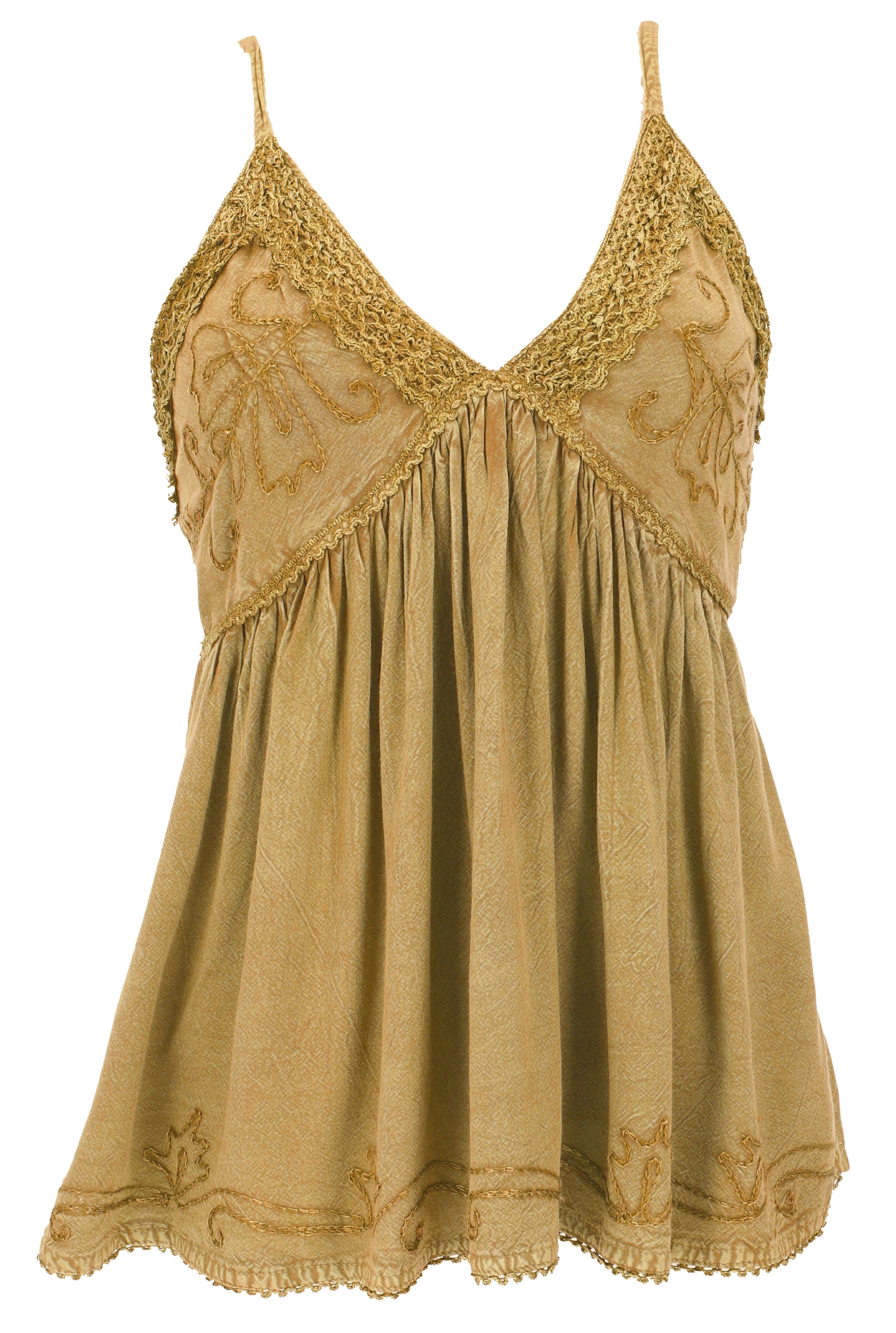 Guru-Shop T-Shirt Besticktes Top Boho chic, lockeres Sommertop -.. Festival, Ethno Style, alternative Bekleidung