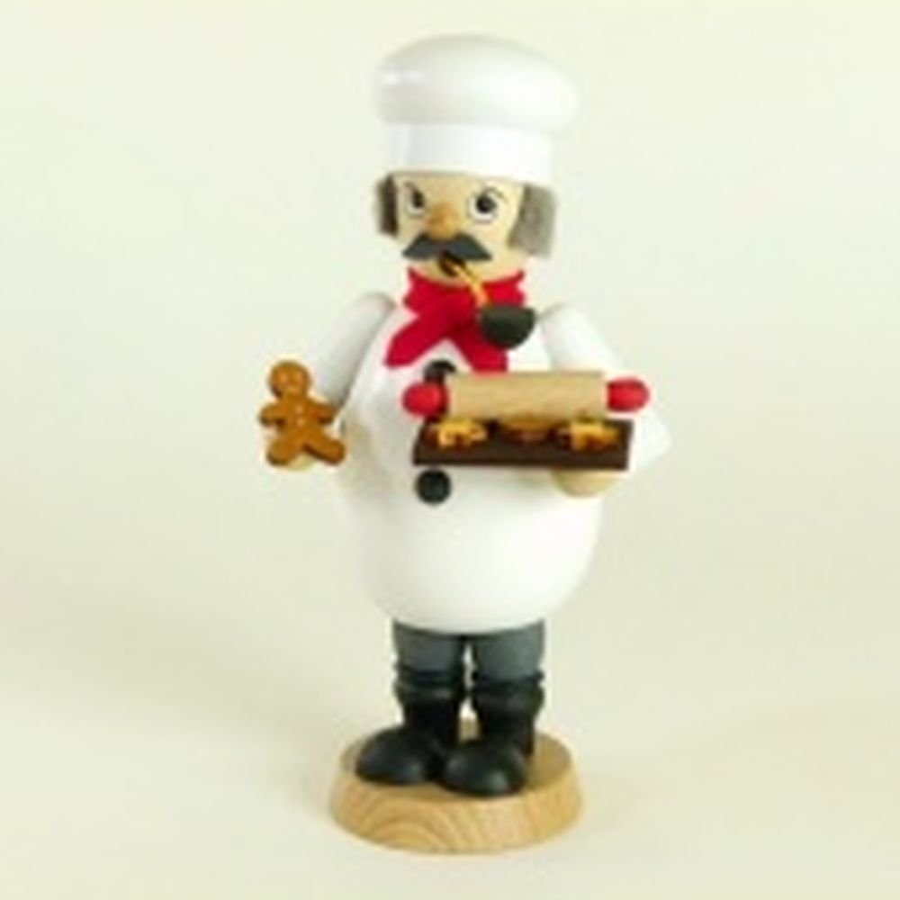 Ullrich Kunsthandwerk Фигурка курильщик Räuchermann Bäcker mit Nudelholz HxB 16x8cm NEU