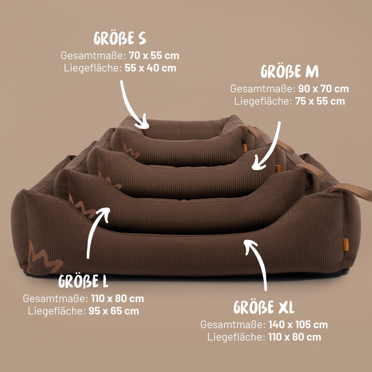 Rudelkönig Hundebett Koye waschbar & robustes günstig online kaufen