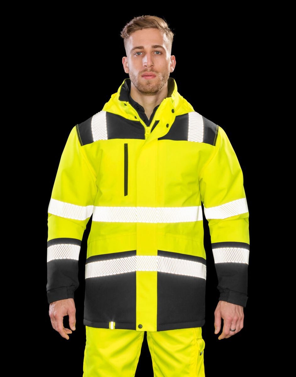 Result Arbeitsjacke Sicherheits Jacke Printable Waterproof Safety Coat