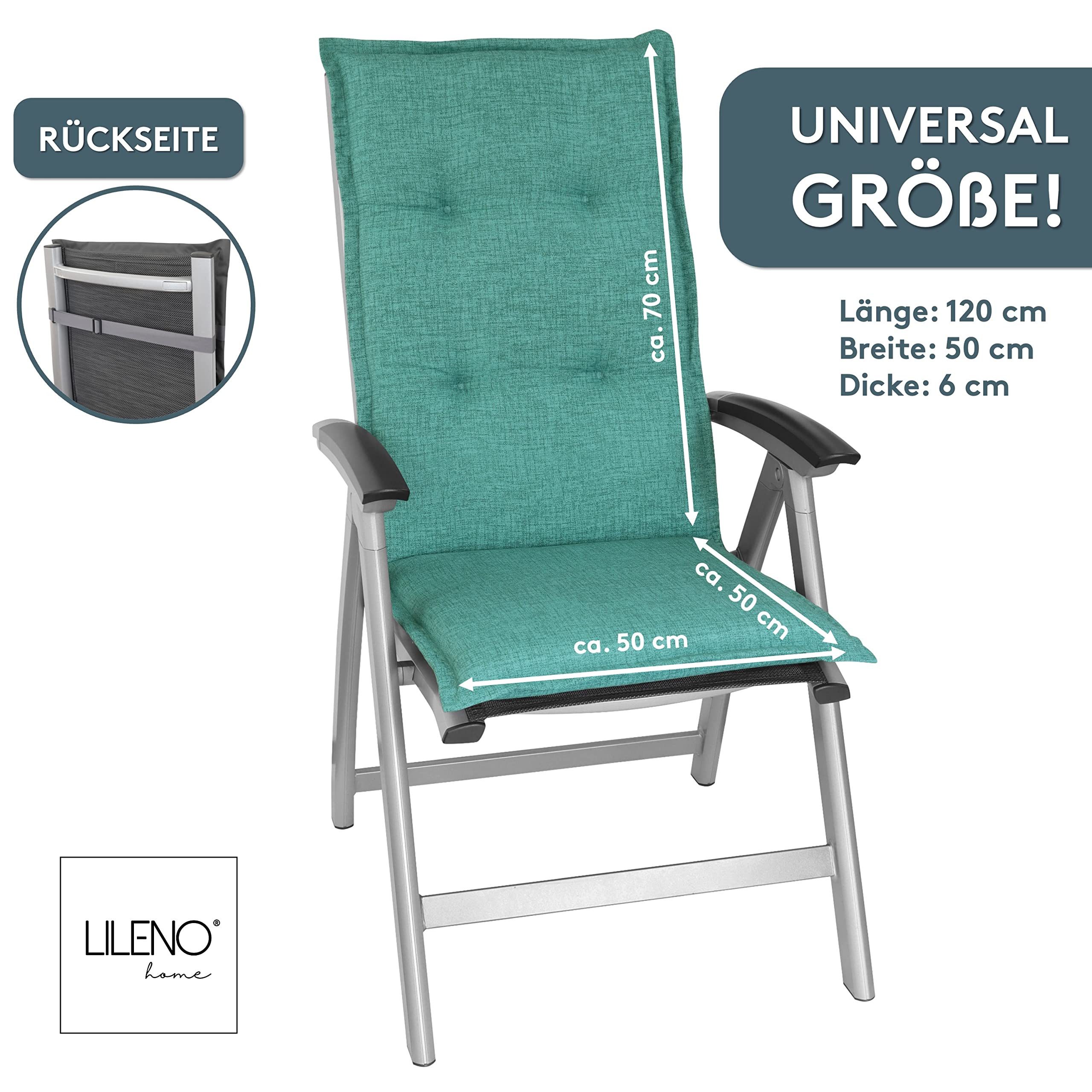LILENO HOME Hochlehnerauflage Gartenstuhl Auflage, bequeme günstig online kaufen