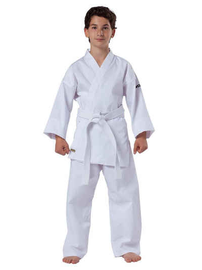 KWON Karateanzug Basic mit Karategürtel Karatehose und Karatejacke, Größe 80 - 190, 6,5 OZ, inkl Gürtel, Einsteiger Model
