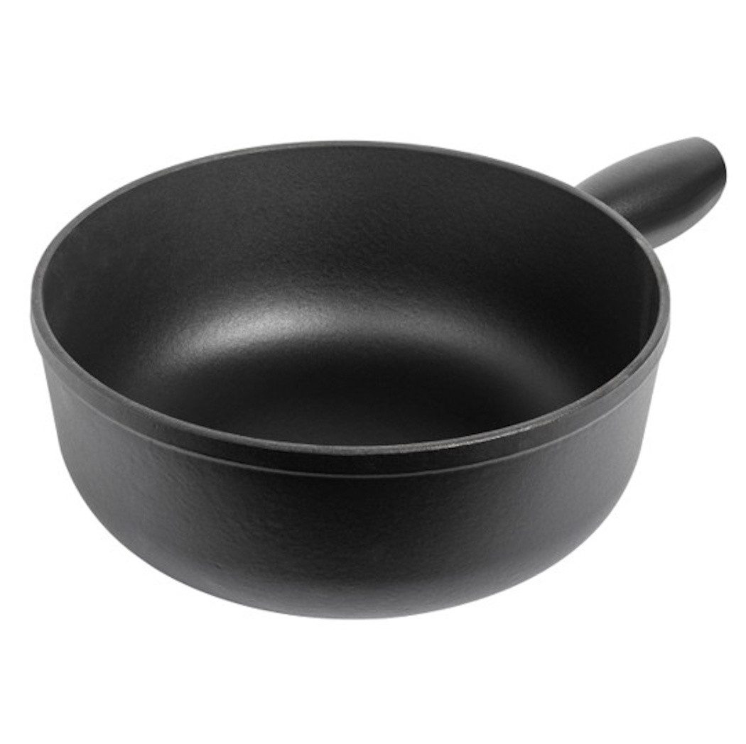 KUHN RIKON Fonduetopf Kuhn Rikon Caquelon aus Eisenguss Ø 24 cm - Schwarz matt