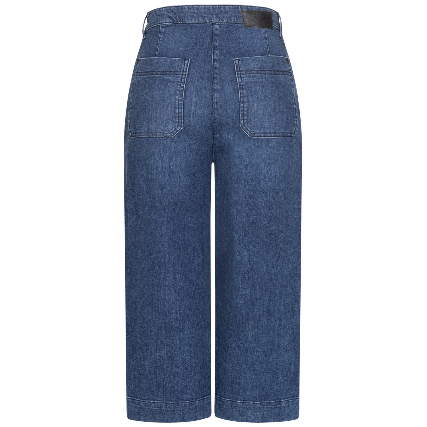 Feuervogl Weite Jeans fv-Fred:rika, Weites Bein, Hohe Taille, Culotte Jeans, Hyperflex Culotte Jeans