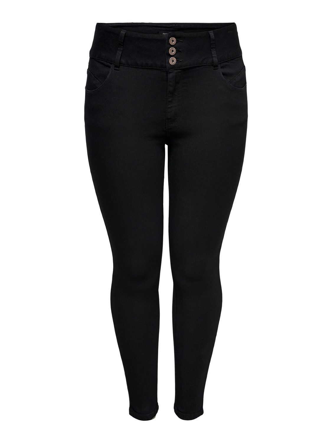 Skinny-fit-Jeans CARANNA LIFE HW SK ANK JEANS BLACK NOOS