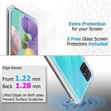 Cadorabo Handyhülle Samsung Galaxy A51 4G / M40s Samsung Galaxy A51 4G / M40s, Hülle und 2x Tempered Schutzglas - Schutzhülle - Cover Case