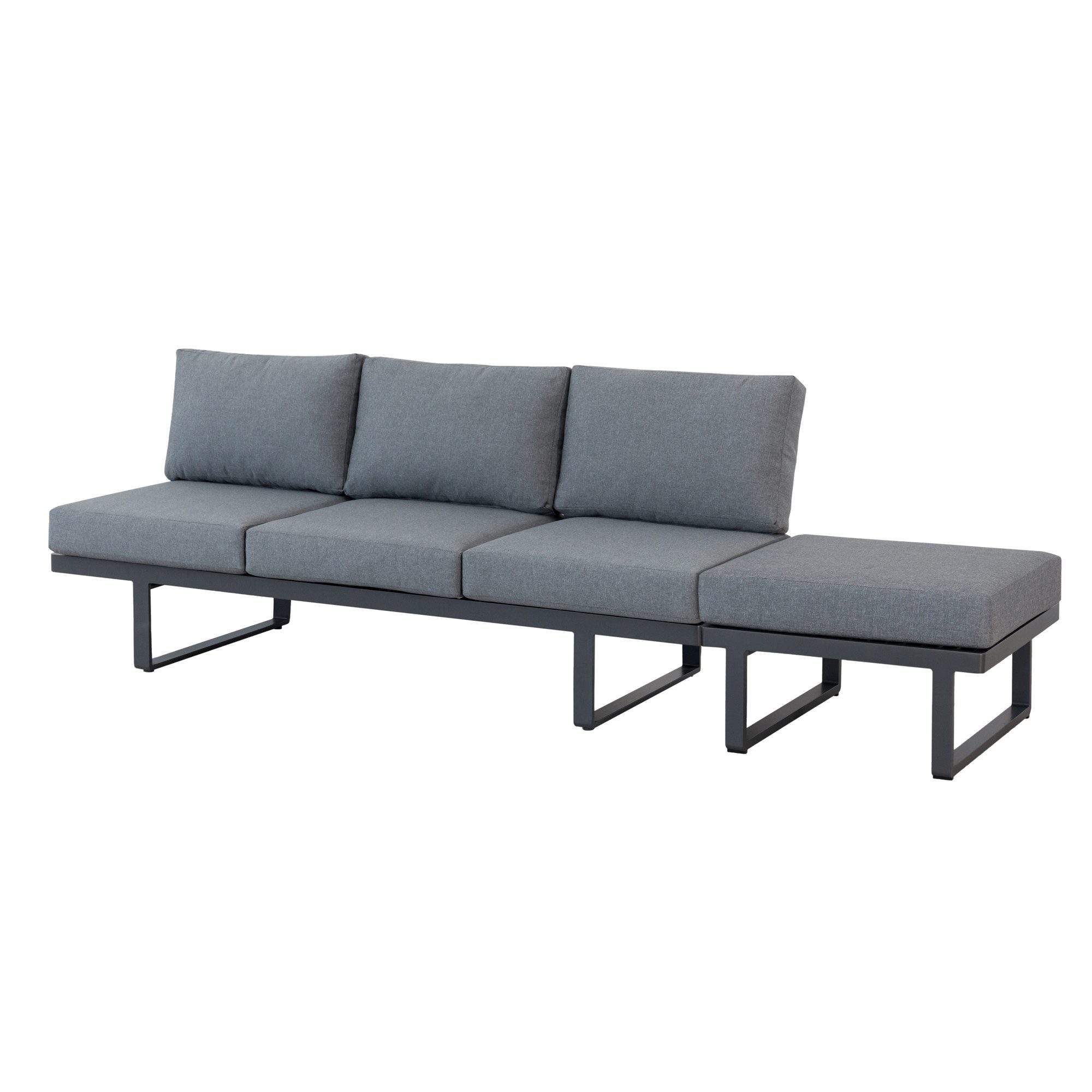 MANDALIKA Garden Gartenlounge-Set 2 tlg. Luxus Alu Multifunktions- Lounge Set Tesoro, (2-tlg)