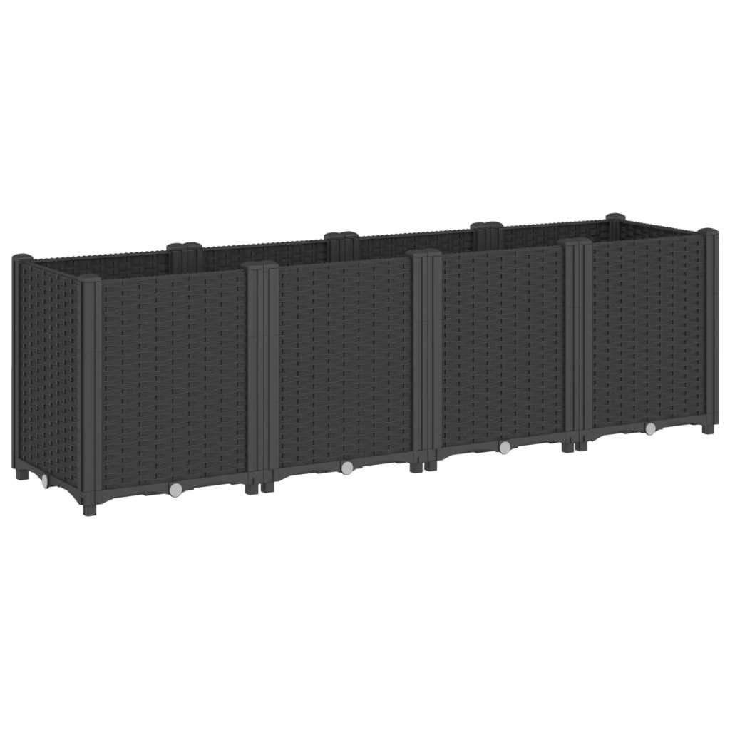 vidaXL Blumentopf Pflanzkübel Schwarz 160x40x53 cm günstig online kaufen