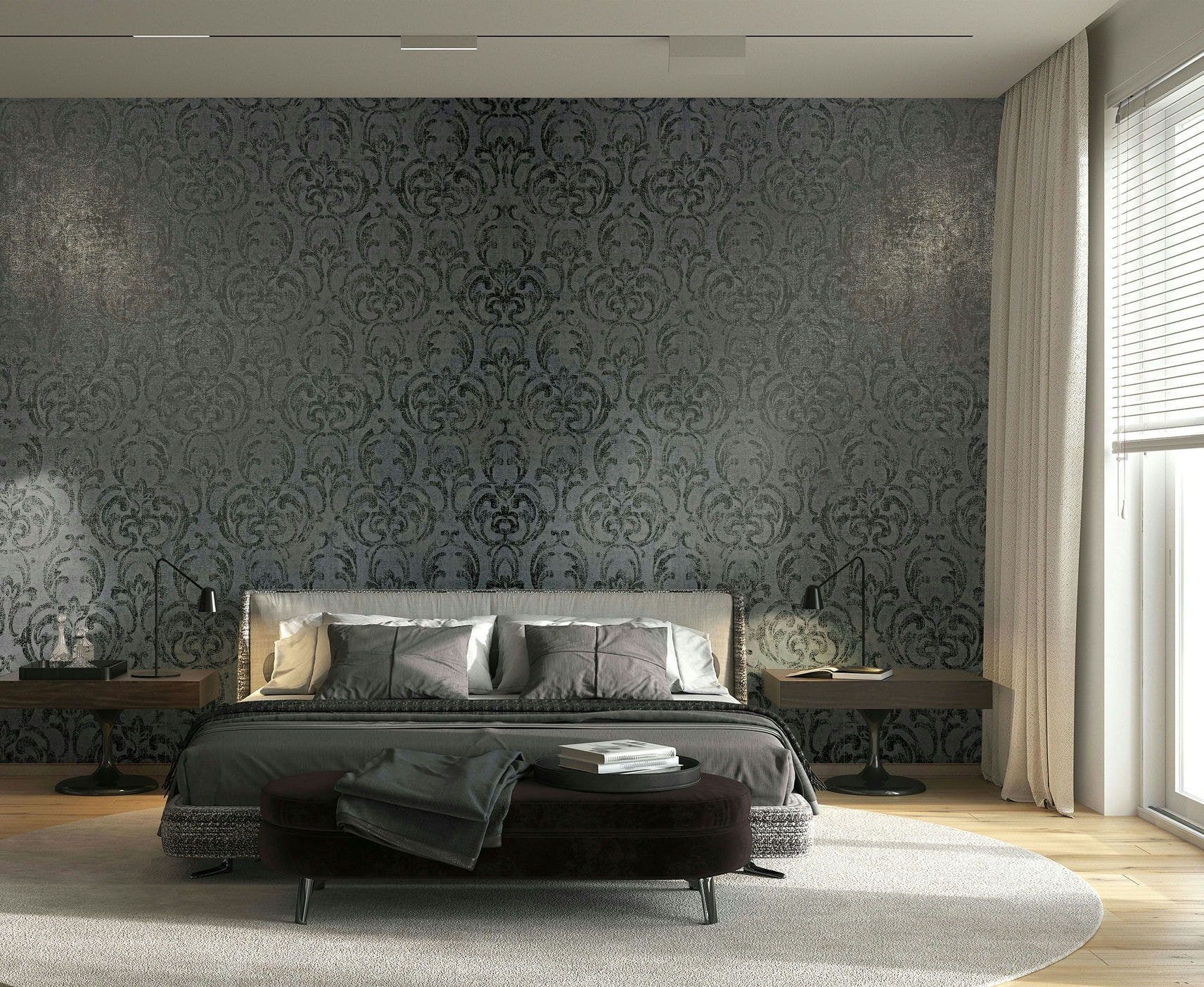 Marburg Vliestapete Regal Radiance, ornamental, moderne Tapete für Wohnzimmer Schlafzimmer Küche