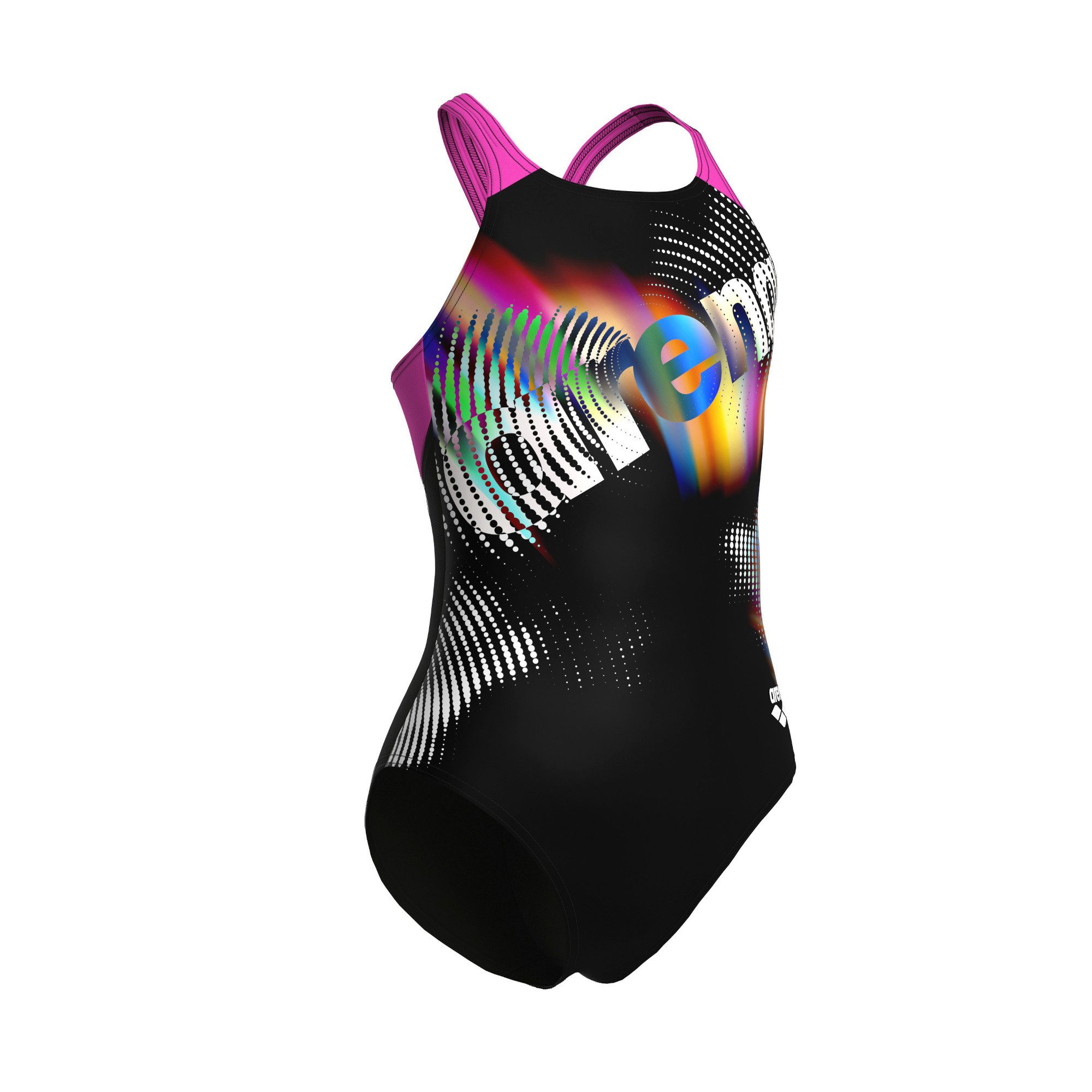 Arena Badeanzug Arena Mädchen Badeanzug Lit Logo Swimsuit V Back 010690