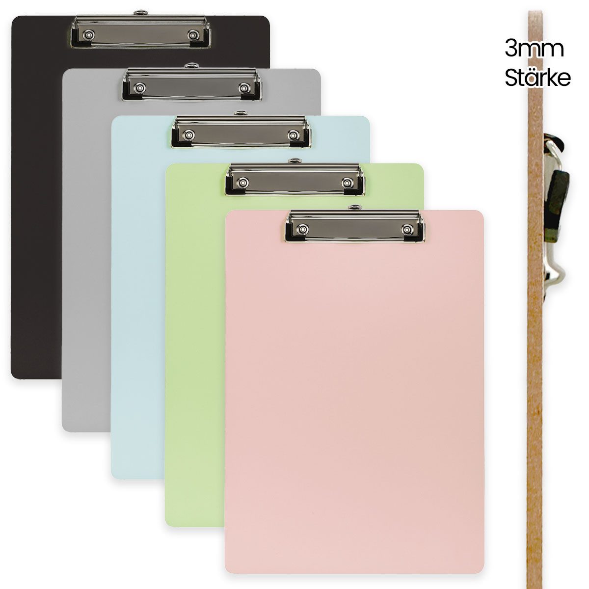 mixed24 Konferenzmappe A4 Klemmbrett 3mm Holzfaserplatte Schreibunterlage, günstig online kaufen