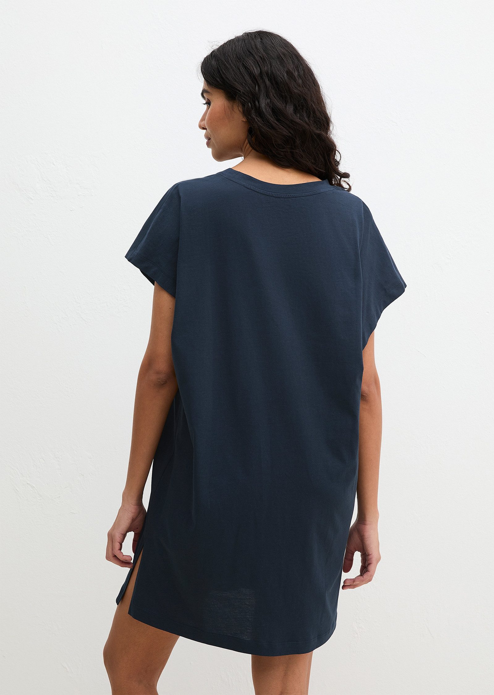 Marc O'Polo Nachthemd Mix N Match Nightdress mit kurzem Arm und Rundhalsausschnitt